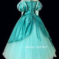 P395 Ariel mermaid Cosplay Costume Dress tailor made women princess green gown - Thumbnail 2