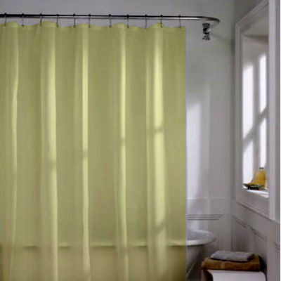 Adorable milky white plain color shower curtain set 180 x 178 cm bathroom use