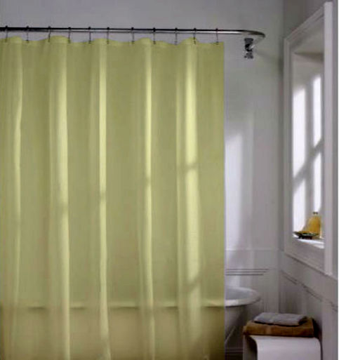 Adorable MILKY WHITE PLAIN COLOR Shower Curtain Set 180 x 178 cm Bathroom Use