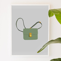 My Favorite Hand Bag, fashion, girly, bag, digital, illustration, art print - Thumbnail 1