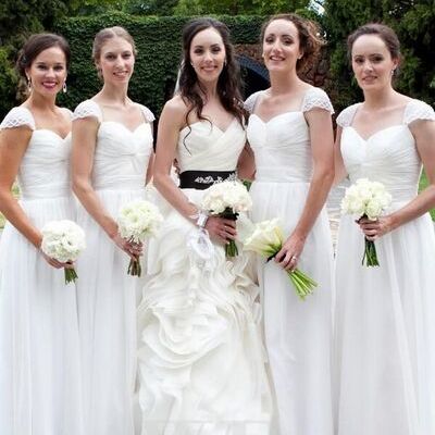Chiffon custom bridesmaid dress, handmade prom dress, sleeveless prom dresses, long prom gown, bridesmaid dress br02