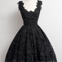 Lace A-Line Short Prom Dress,Homecoming Dress,Graduation Dress,Party Dress F31 - Thumbnail 4
