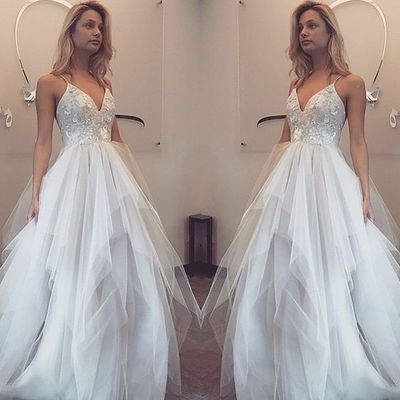 Wd17 v-neck lace sleeveless wedding dresses,long wedding dress custom made wedding gown,