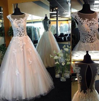 WD23 Lace A-Line Wedding Dresses,Wedding Dress Custom Made Wedding Gown,