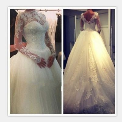 Wd25 long sleeve lace charming wedding dresses,wedding dress custom made wedding gown,