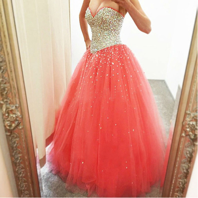 Sweetheart lace-up long prom dress/prom gown/evening dress bg15