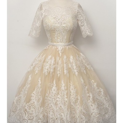 New arrival real made lace a-line short/mini prom dress,homecoming dress,graduation dress,party dress f60