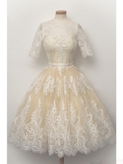 New Arrival Real Made Lace A-Line Short/Mini Prom Dress,Homecoming Dress,Graduation Dress,Party Dress F60