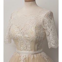 New Arrival Real Made Lace A-Line Short/Mini Prom Dress,Homecoming Dress,Graduation Dress,Party Dress F60 - Thumbnail 1