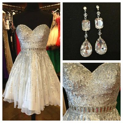 Pretty Beading Real Made A-Line Short/Mini Prom Dress,Homecoming Dress,Graduation Dress,Party Dress F64