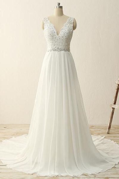 WD30 Real Made V-Neck Lace Charming Wedding Dresses,Wedding Dress Custom Made Wedding Gown,
