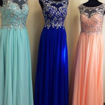 Real made a-line beading chiffon real made prom dresses,evening gowns,evening dress,bg33