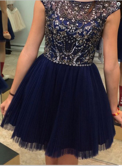 Pretty Beading Real Made A-Line Short/Mini Prom Dress,Homecoming Dress,Graduation Dress,Party Dress F69