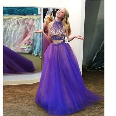 New arrival two pieces beading charming real made prom dresses,evening gowns,evening dress,bg42