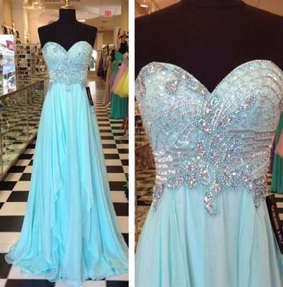 Chiffon Sweetheart Beading Prom Dresses,Evening Gowns,Evening Dress,BG49