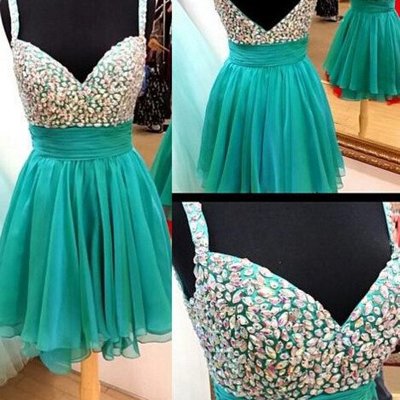 Pretty sweetheart beading real made a-line short/mini prom dress,homecoming dress,graduation dress,party dress f74
