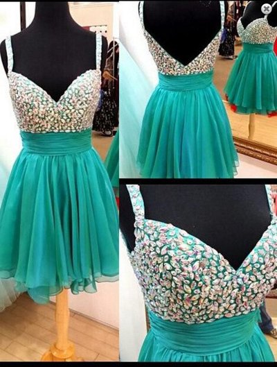 Pretty Sweetheart Beading Real Made A-Line Short/Mini Prom Dress,Homecoming Dress,Graduation Dress,Party Dress F74
