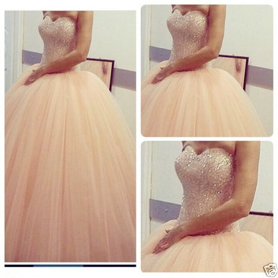 Sweetheart beading long prom dress,colorized evening dress ,ball gown prom dresses,bg59
