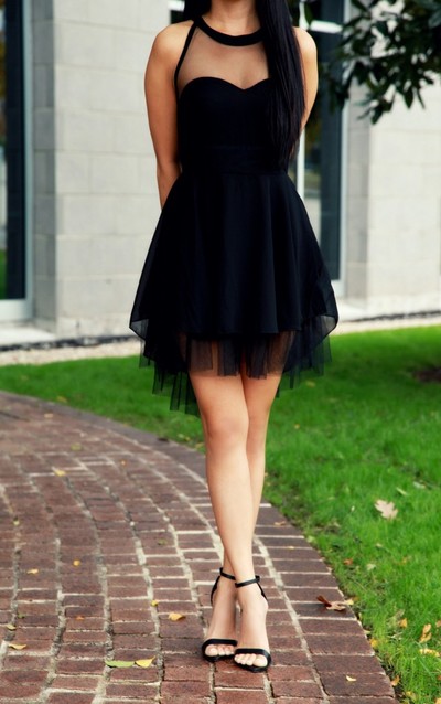 Simple Black Short Prom Dresses,Cocktail Dress,Real Made Homecoming Dress,Graduation Dress,Party Dress F78