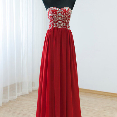 Burgundy real made beading long prom dress,evening dress ,charming prom dresses,bg68