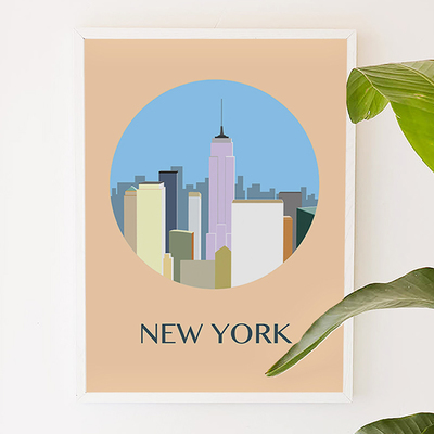 New York, city art, city, digital, illustration, art print
