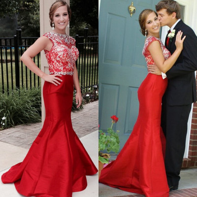 Red charming beading prom dress,evening dress ,charming evening gown,prom dresses,bg84