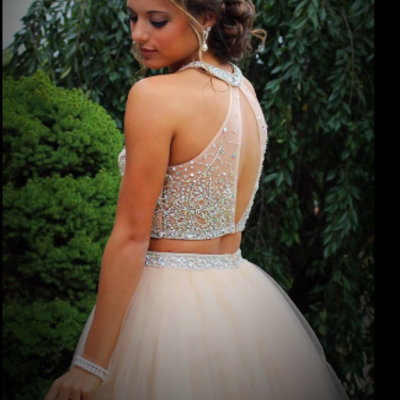 Halter two pieces homecoming dress,short prom dresses,cocktail dress,homecoming dress,graduation dress,party dress f97