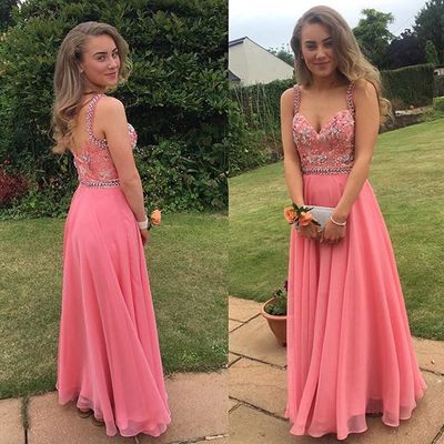 Beading charming chiffon long prom dress,evening dress,charming prom dresses,bg93