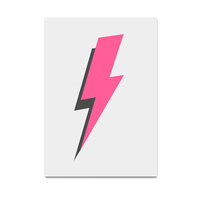 Pink Thunder Bolt, nursery, children art, digital, illustration, art print - Thumbnail 4