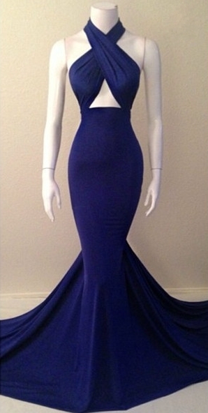 Mermaid Royal Blue Long Prom Dress,Evening Dress,Charming Prom Dresses,BG94