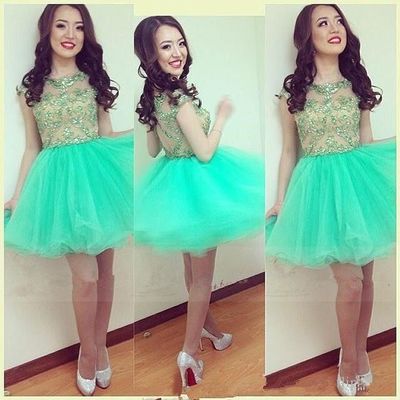 Pretty tulle a-line homecoming dress,short prom dresses,cocktail dress,homecoming dress,graduation dress,party dress f105
