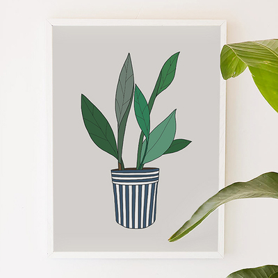 Plant Series1, plant, green, digital, illustration, art print