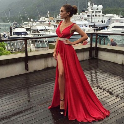 Charming v-neck long prom dress,evening dress,charming prom dresses,bg121