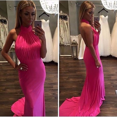 Halter simple custom made long prom dress,evening dress,charming prom dresses,bg131