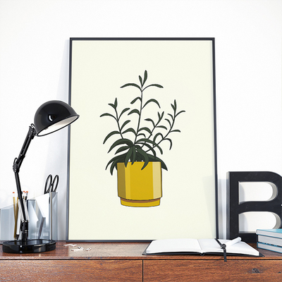 Plant Series3, plant, green, digital, illustration, art print
