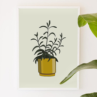 Plant Series3, plant, green, digital, illustration, art print - Thumbnail 1