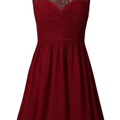 Burgundy beading short homecoming dress,short prom dresses,cocktail dress,homecoming dress,graduation dress,party dress,short homecoming dress f160
