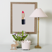Red Lipstick, cosmetic, beauty, digital, illustration, art print - Thumbnail 3
