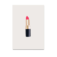 Red Lipstick, cosmetic, beauty, digital, illustration, art print - Thumbnail 4