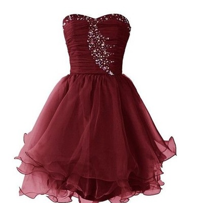 Burgundy short homecoming dress,short prom dresses,cocktail dress,homecoming dress,graduation dress,party dress,short homecoming dress f169