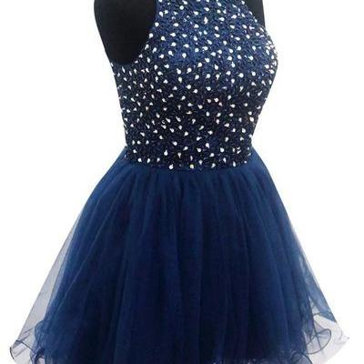 Dark navy short homecoming dress,short prom dresses,cocktail dress,homecoming dress,graduation dress,party dress,short homecoming dress f172