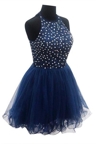 Dark Navy Short Homecoming Dress,Short Prom Dresses,Cocktail Dress,Homecoming Dress,Graduation Dress,Party Dress,Short Homecoming Dress F172