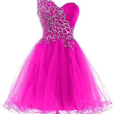 One shoulder short homecoming dress,short prom dresses,cocktail dress,homecoming dress,graduation dress,party dress,short homecoming dress f173