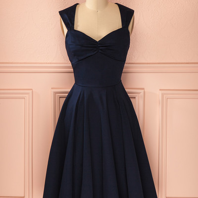 Dark navy short homecoming dress,short prom dresses,cocktail dress,homecoming dress,graduation dress,party dress,short homecoming dress f183