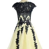 Appliques Black Homecoming Dress,Short Prom Dresses,Cocktail Dress,Homecoming Dress,Graduation Dress,Party Dress,Short Homecoming Dress F185 - Thumbnail 1