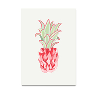 Pink Pineapple, food, kitchen, pineapple, aloha, digital, illustration, art print - Thumbnail 4