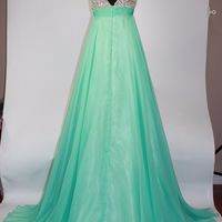 V-Neck Backless Beading Prom Dress,Evening Dress,Prom Dresses,BG168 - Thumbnail 2