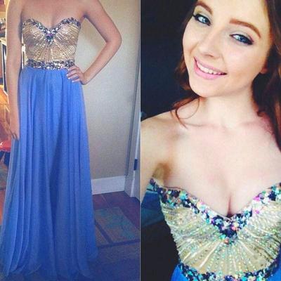 Sweetheart Beading A-Line Long Prom Dress,Evening Dress,Prom Dresses,BG181
