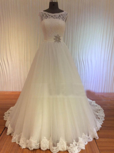 WD43 Ball Gown Lace Wedding Dresses,Wedding Dress,Custom Made Wedding Gown,