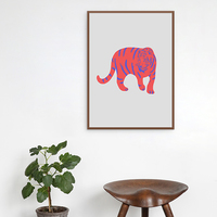 Red Tiger, Nursery, children art, aloha, digital, illustration, art print - Thumbnail 3